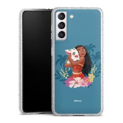 Silikon Glitter Case transparent-silber