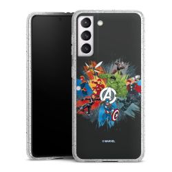 Silikon Glitter Case transparent-silber