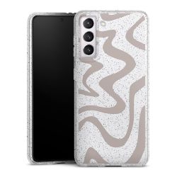 Silikon Glitter Case transparent-silber