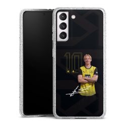 Silikon Glitter Case transparent-silber