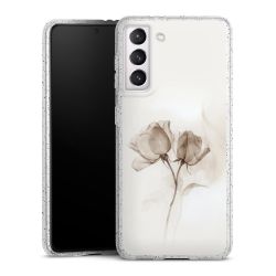 Silikon Glitter Case transparent-silber