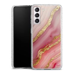 Silikon Glitter Case transparent-silber