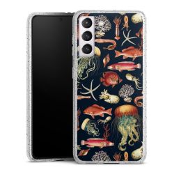 Silikon Glitter Case transparent-silber