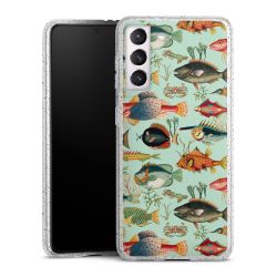 Silikon Glitter Case transparent-silber