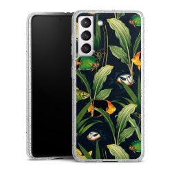 Silikon Glitter Case transparent-silber