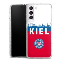 Silikon Glitter Case transparent-silber