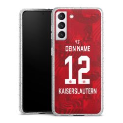 Silikon Glitter Case transparent-silber