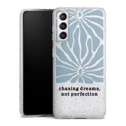 Silikon Glitter Case transparent-silber