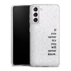 Silikon Glitter Case transparent-silber