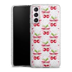 Silikon Glitter Case transparent-silber