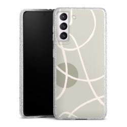 Silikon Glitter Case transparent-silber