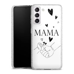 Silikon Glitter Case transparent-silber