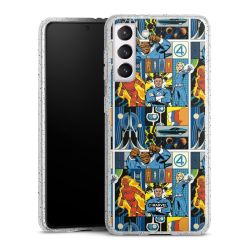 Silikon Glitter Case transparent-silber