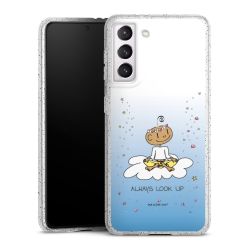 Silikon Glitter Case transparent-silber