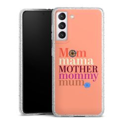 Silikon Glitter Case transparent-silber