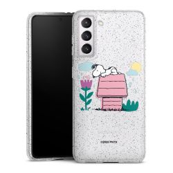 Silikon Glitter Case transparent-silber