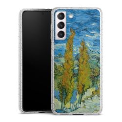 Silikon Glitter Case transparent-silber