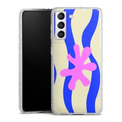 Silikon Glitter Case transparent-silber