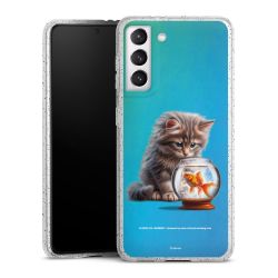 Silikon Glitter Case transparent-silber