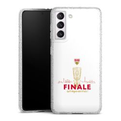 Silikon Glitter Case transparent-silber