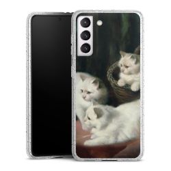 Silikon Glitter Case transparent-silber