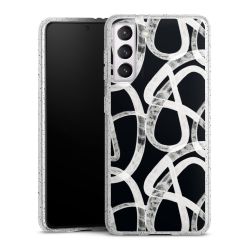 Silikon Glitter Case transparent-silber