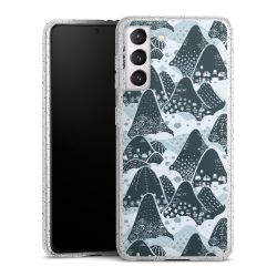 Silikon Glitter Case transparent-silber