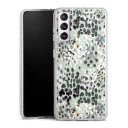 Silikon Glitter Case transparent-silber