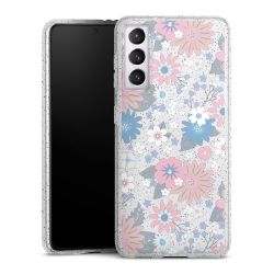 Silikon Glitter Case transparent-silber
