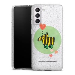 Silikon Glitter Case transparent-silber