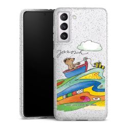 Silikon Glitter Case transparent-silber