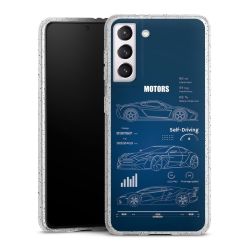 Silikon Glitter Case transparent-silber