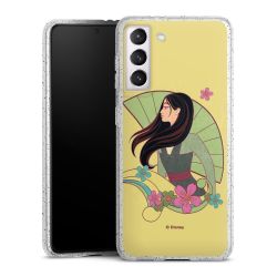 Silikon Glitter Case transparent-silber