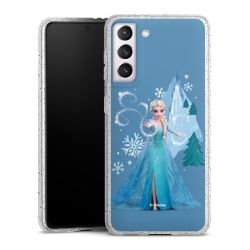 Silikon Glitter Case transparent-silber