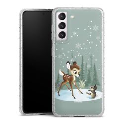 Silikon Glitter Case transparent-silber