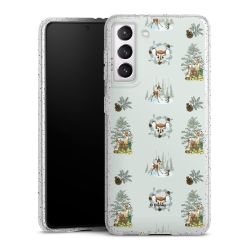 Silikon Glitter Case transparent-silber