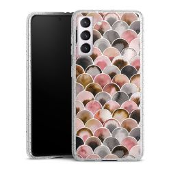 Silikon Glitter Case transparent-silber