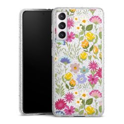 Silikon Glitter Case transparent-silber