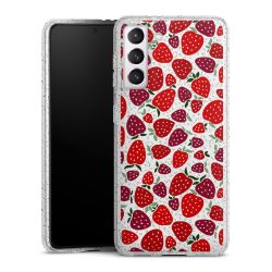 Silikon Glitter Case transparent-silber