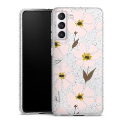 Silikon Glitter Case transparent-silber