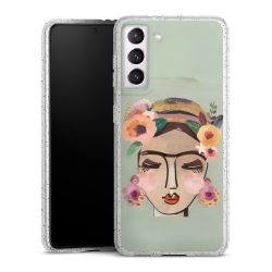 Silikon Glitter Case transparent-silber