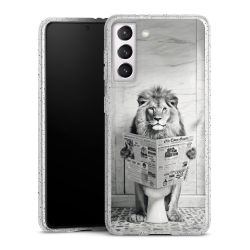 Silikon Glitter Case transparent-silber