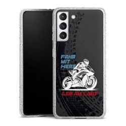 Silikon Glitter Case transparent-silber