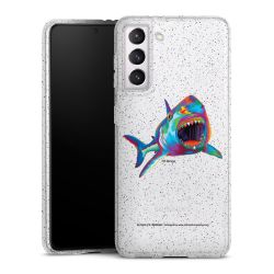 Silikon Glitter Case transparent-silber