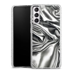 Silikon Glitter Case transparent-silber