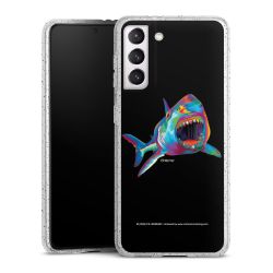 Silikon Glitter Case transparent-silber