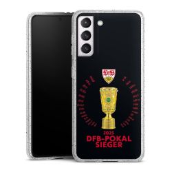 Silikon Glitter Case transparent-silber