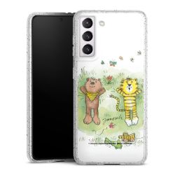 Silikon Glitter Case transparent-silber