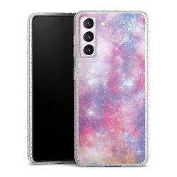 Silikon Glitter Case transparent-silber