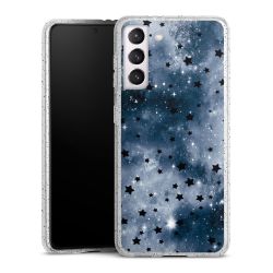 Silikon Glitter Case transparent-silber